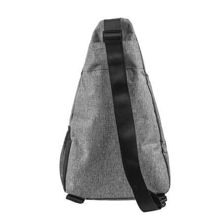 White background, product image of a Gray and Black JOOLA Sling Bag from the JOOLA Astro pickleball paddle set.