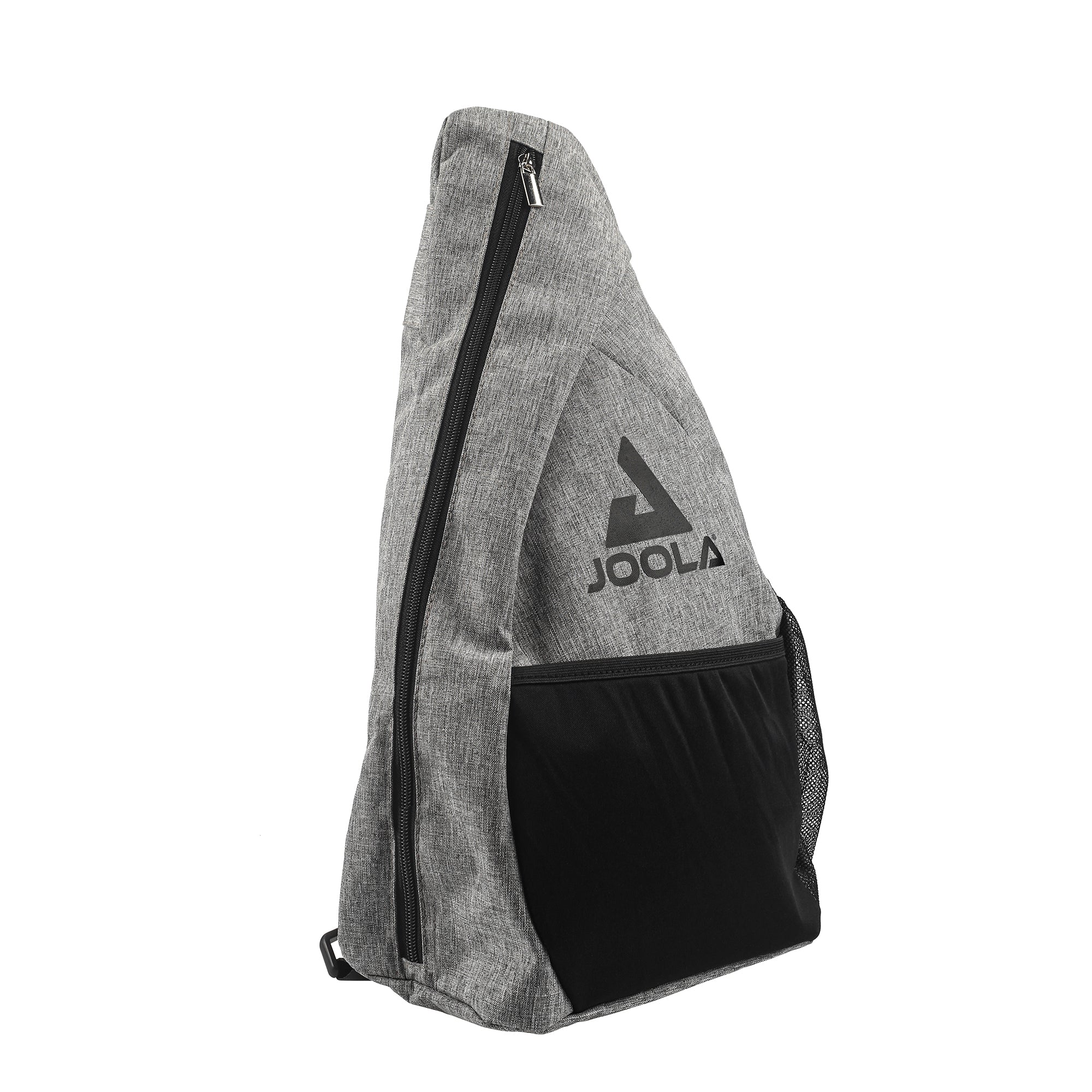 White background, product image of a Gray and Black JOOLA Sling Bag from the JOOLA Astro pickleball paddle set.