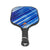 White background, image showing the JOOLA Astro Pickleaball paddle, with black handle and a blue and white paddle face.