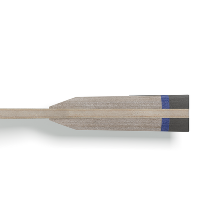 JOOLA BASEline Junior of a wooden table tennis racket with a blue stripe on a white background.