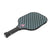 White background, product image of an angles JOOLA Beacon Pickleball paddle. Paddle has a black handle and is green with polkadots.