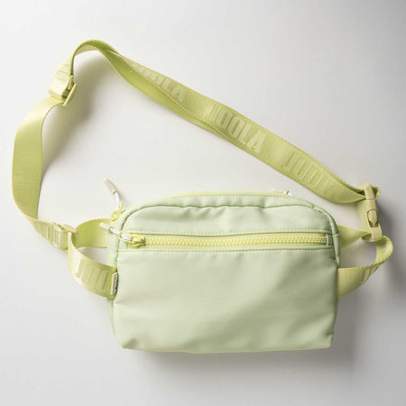 Gray background, image of a JOOLA Beltbag in Key Lime Color.