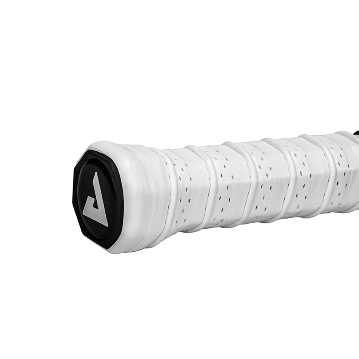 White Background Image: Close up of the Ben Johns Hyperion CAS 16 mm pickleball paddle handle. #hyperion