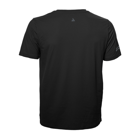 Product image showing the back of the JOOLA Ben Johns React T-shirt, in Blue Graphite with dark gray JOOLA logo centered below the neckline #Blue Graphite