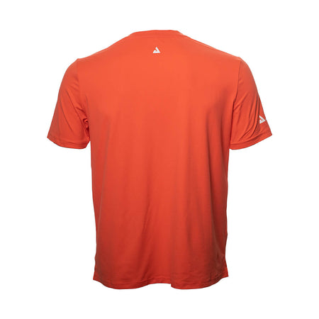 White Background Image: Short-sleeved Ben Johns React Shirt in Hot Coral #Hot Coral