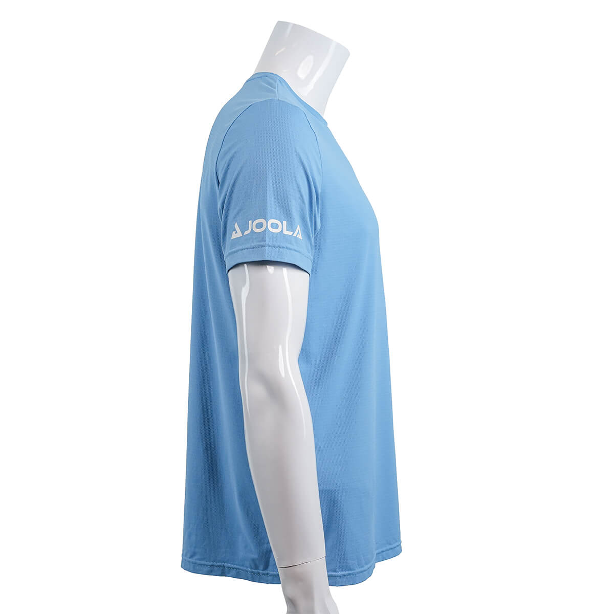 Product image of the JOOLA Ben Johns React T-shirt, in Carolina Blue, on a headless mannequin facing right #Carolina Blue