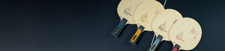 Horizontal banner image of the JOOLA Performance Table Tennis rackets.