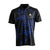 White background image, JOOLA Centrela Table Tennis Shirt, Black and Blue.