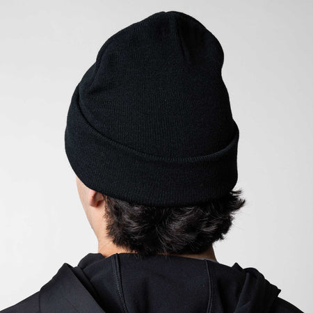 Image showing the back of a black JOOLA Cuff Beanie.