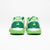 White background, product image of a pair of JOOLA R4LLy pickleball shoes, limited-edition white and green colorway.