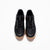 White background, product image of a pair of Men's R4LLy pickleball shoes, black, with gum sole.