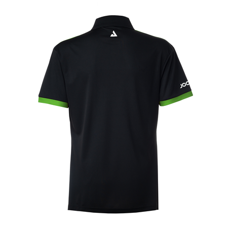 White Background Image: JOOLA Edge Polo in Black/Green, back #Black/Green