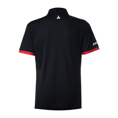 White Background Image: JOOLA Edge Polo in Black/Red, back #Black/Red