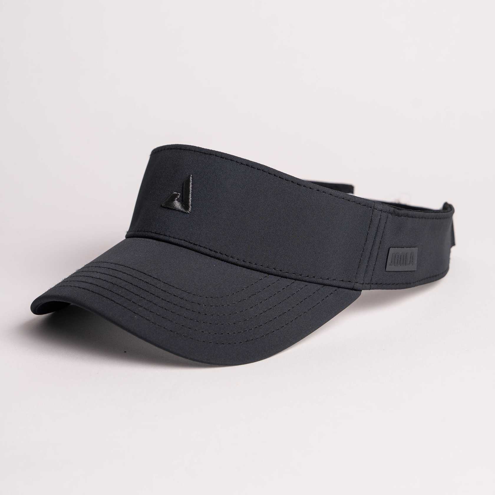 White background, image of the a black JOOLA Essential Visor.