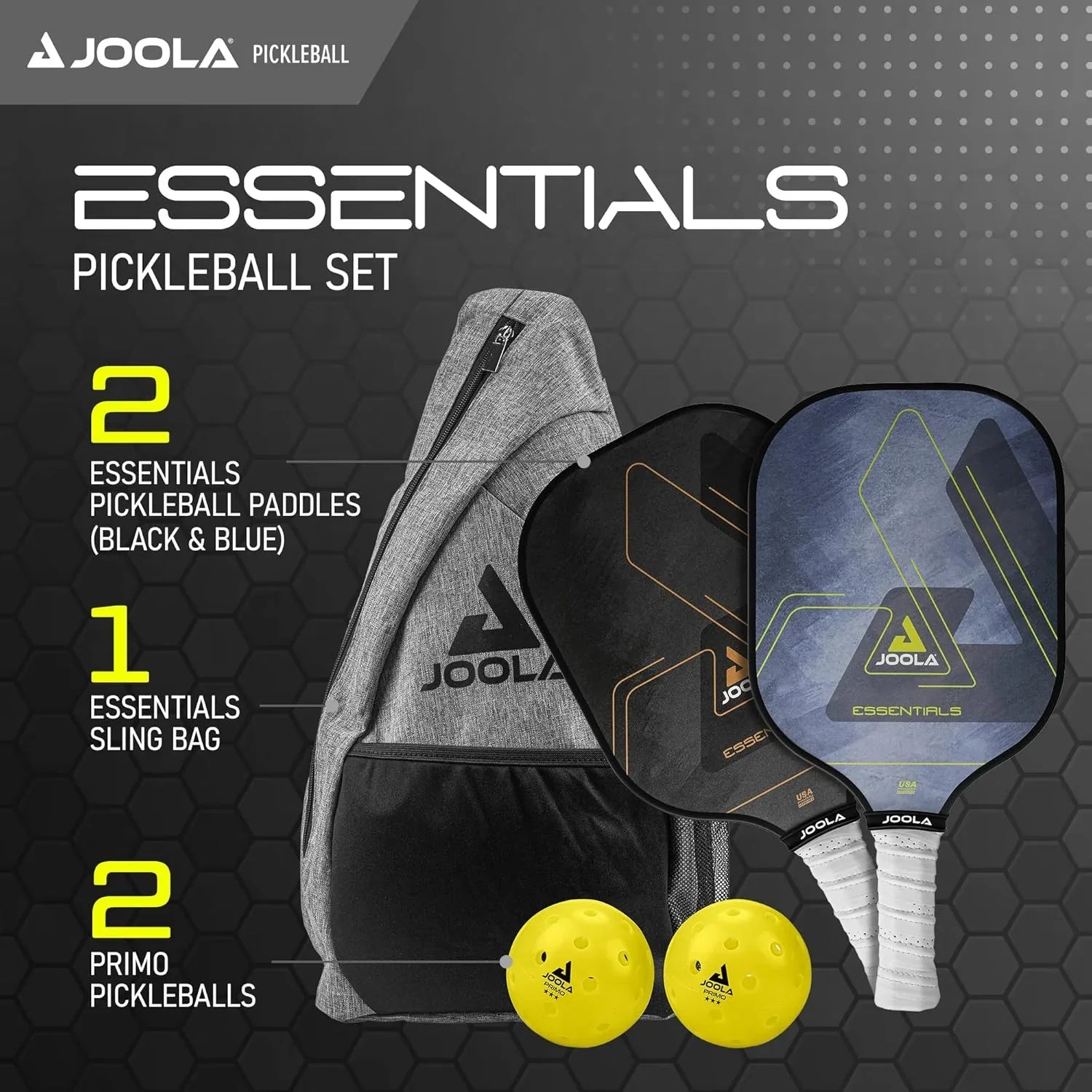 ภาพรายละเอียดชุด JOOLA Essentials Pickleball จากหน้าผู้ผลิต