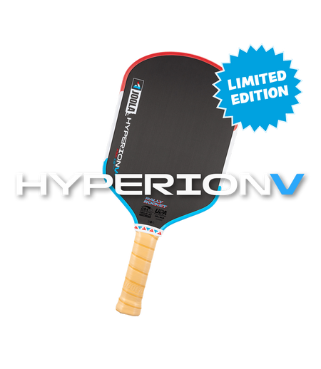 JOOLA Rally Rocket Pickleball paddle with 'Hyperion V' branding and 'Limited Edition' label on a white background