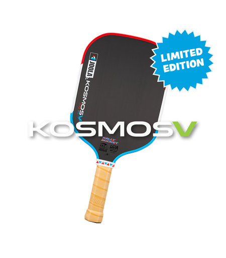 JOOLA Rally Rocket Pickleball paddle with 'Kosmos V' branding and 'Limited Edition' label on a white background