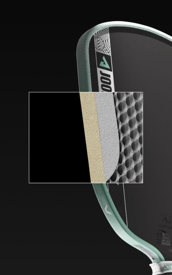 Close up of the Hyperfoam edge wall on the JOOLA Graf Pro V.