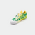 White background, product image of the JOOLA TT SM4SH table tennis, green, yellow and white colorway.