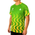 White background, product image showing a male model wearing a Jungle Green Hugo Calderano Copacabana Raglan Short Sleeve.