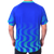 White background, product image showing the rear view of a male model wearing an Azul  colored Hugo Calderano Copacabana Raglan Short Sleeve.