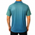 White background, image of Hugo Calderano wearing a Hugo Calderano Gradient Monogram Raglan Short Sleeve shirt.