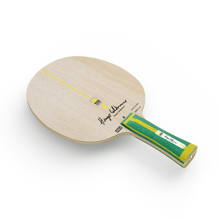 Angled view showing the front of the JOOLA HC ARY C table tennis blade.