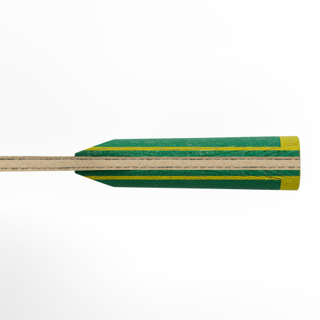 Image showing the Green and Yellow handle of the JOOLA HC ARY C table tennis blade.