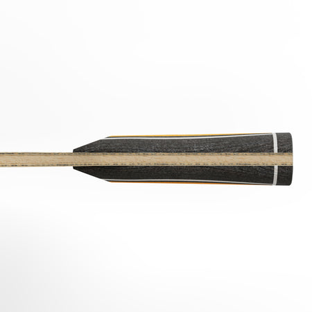 White background, product image showing the detail of the handle on a JOOLA Hugo Calderano KL-C table tennis blade.