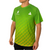 White background, male model wearing a jungle green colorway Hugo Calderano Monogram Crossover Raglan sleeve short sleeve shirt.