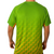 White background, image showing the back of a male model wearing a Hugo Calderano Crossover Raglan Short Sleeve shirt, jungle green colorway.
