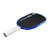 White background, product image showing the Agassi Pro V pickleball paddle with a white handle and dark blue edge guard.