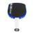 White background, product image showing the JOOLA Agassi Pro V pickleball paddle with blue edge guard and white handle.