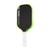 White background, product image of the JOOLA Kosmos Pro V pickleball paddle with white handle and green edge guard.