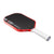White background, product image of the JOOLA Perseus Pro V pickleball paddle with red edge guard and a white handle.