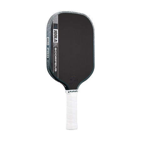 White background, product image of the JOOLA Scorpeus Pro V 16mm pickleball paddle.
