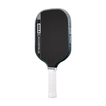 White background, product image of the JOOLA Scorpeus Pro V 16mm pickleball paddle.