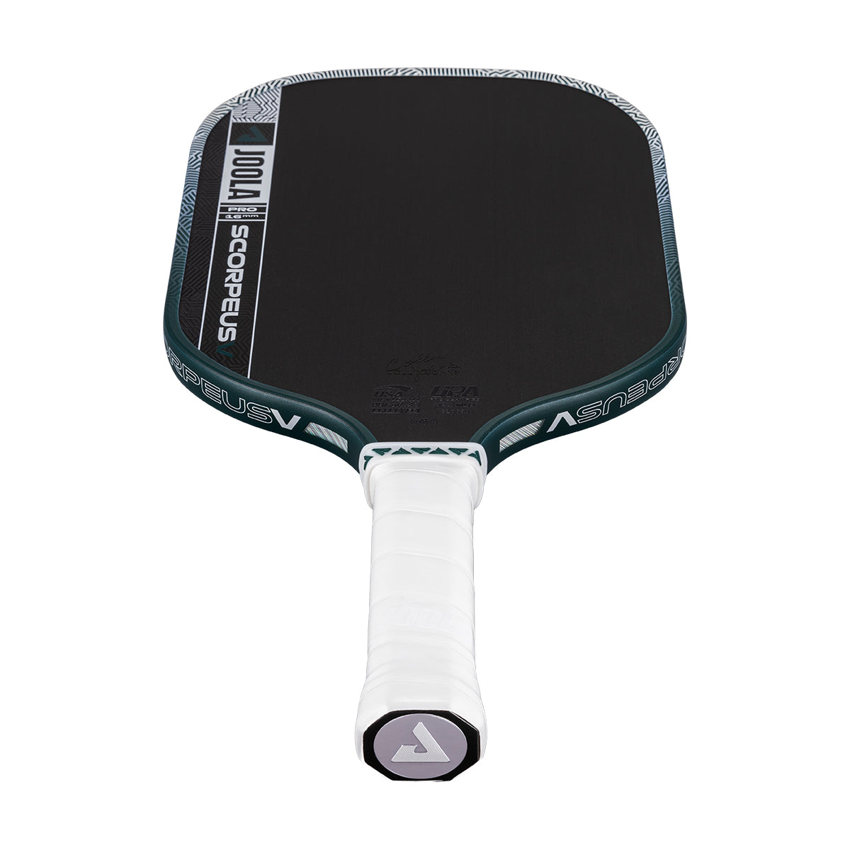White background, product image of the JOOLA Scorpeus Pro V 16mm pickleball paddle.