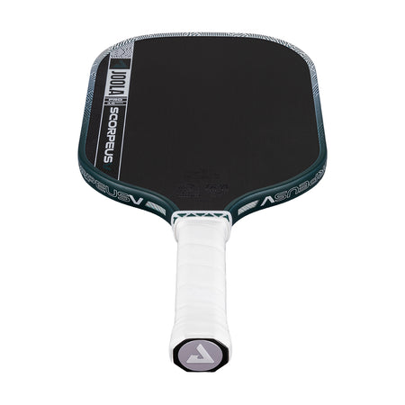 White background, product image of the JOOLA Scorpeus Pro V 16mm pickleball paddle.