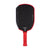 White background, product image of the Agassi x JOOLA Pro Pickleball paddle, red handle, black surface.