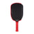 White background, product image of the Agassi x JOOLA Pro pickleball paddle with black surface, white and red edge guard and red handle.