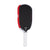 White background, slightly angled product image of the Agassi x JOOLA Graf Pro pickleball paddle with white handle, black surface and white and red edge guard.