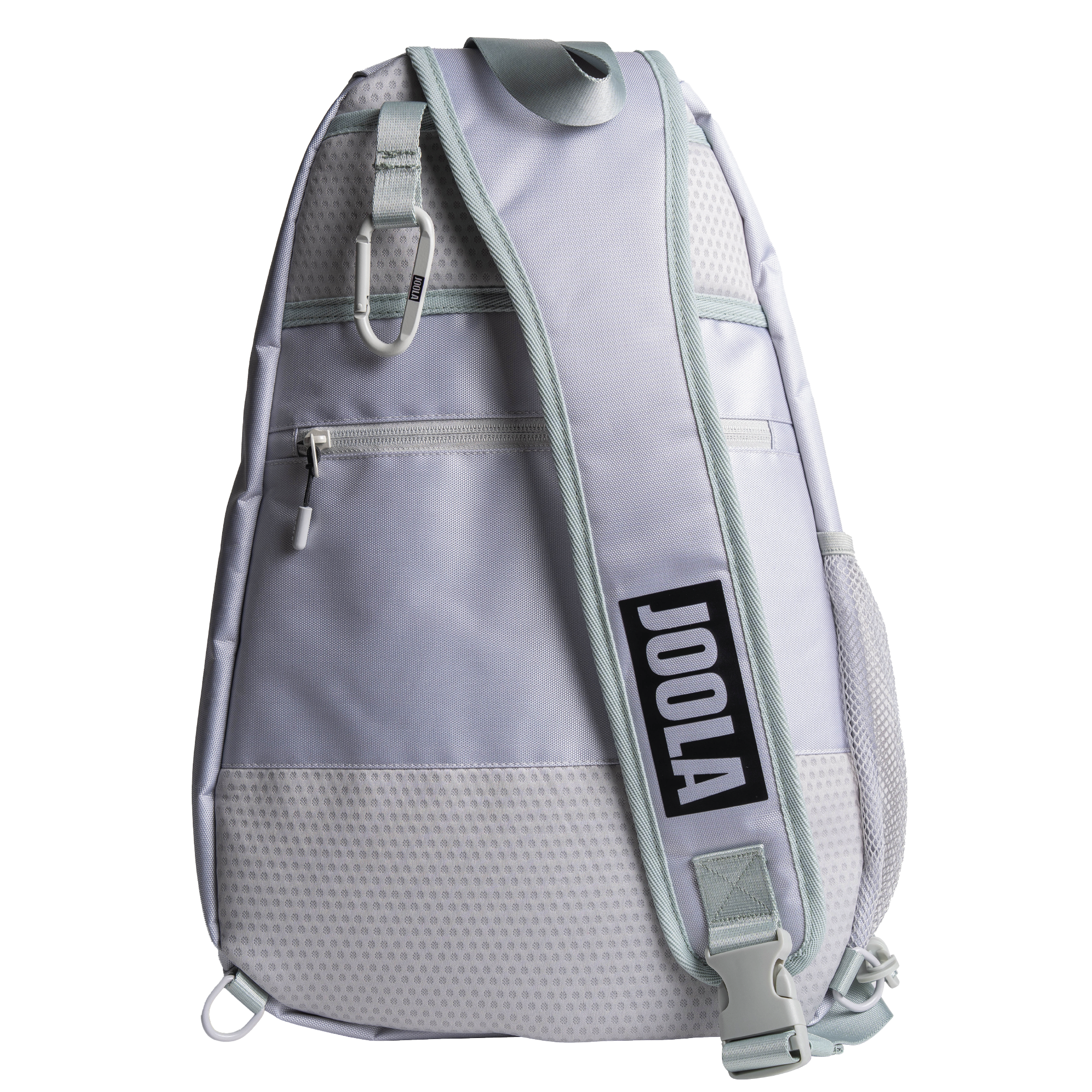 Gray backpack with JOOLA logo on a white background.