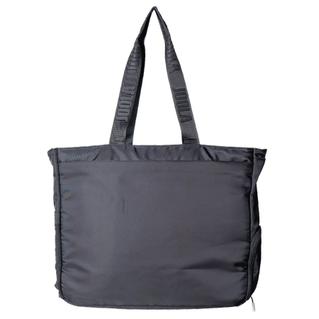 The opposite side of the JOOLA Everyday Tote Bag, black.