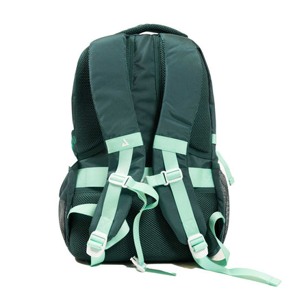 Green JOOLA Utility backpack with matching straps on a white background