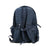 White background, image of the straps on a JOOLA Utility Backpack, navy blue.