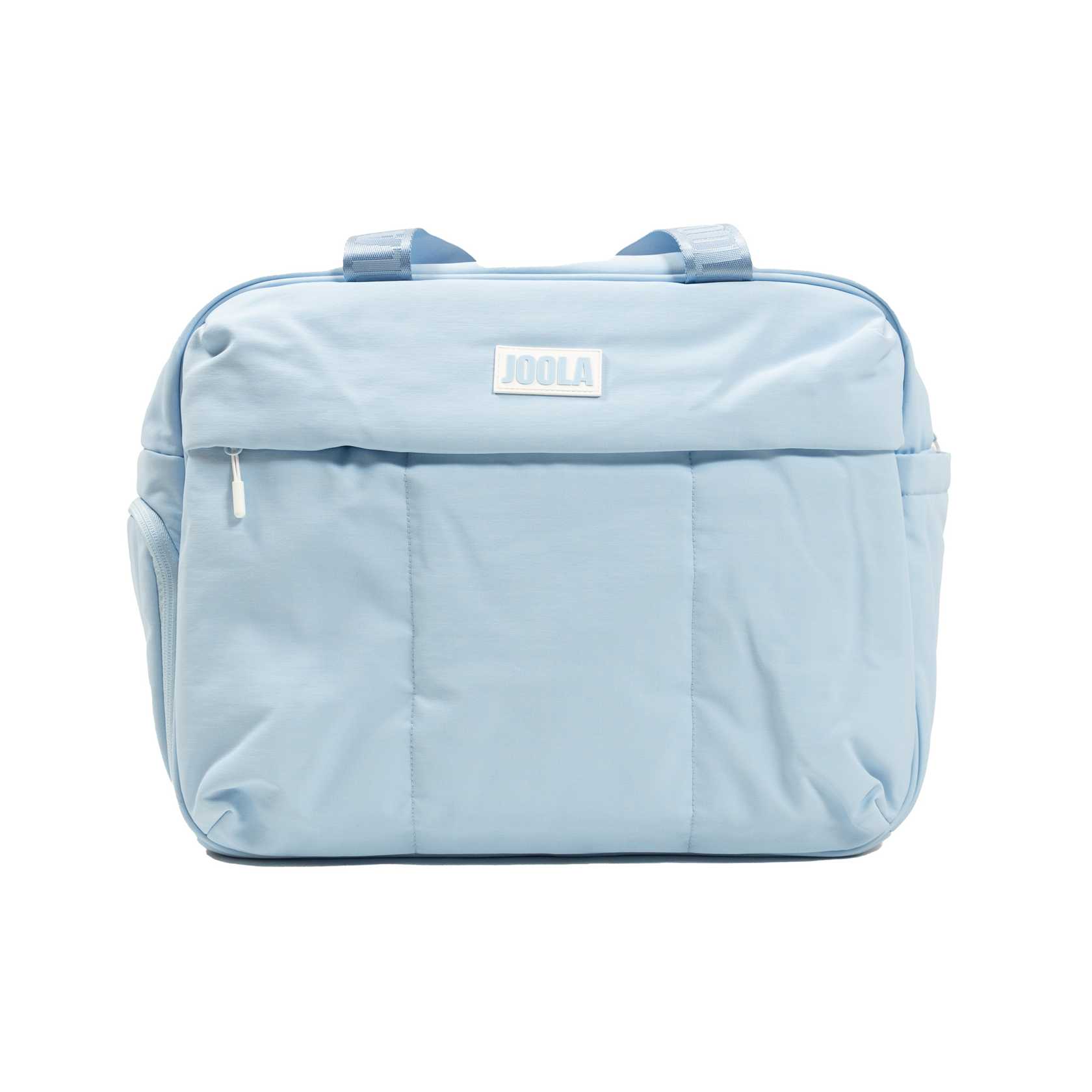 Light blue backpack with a visible JOOLA logo on a white background