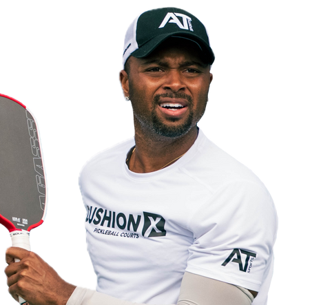 Profile image of JOOLA Pro Donald Young with a JOOLA x Agassi pickleball paddle.