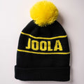 Black/Yellow-JOOLA Striped Pom Pom Beanie