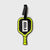 Green and black JOOLA Paddle shapped luggage tage.